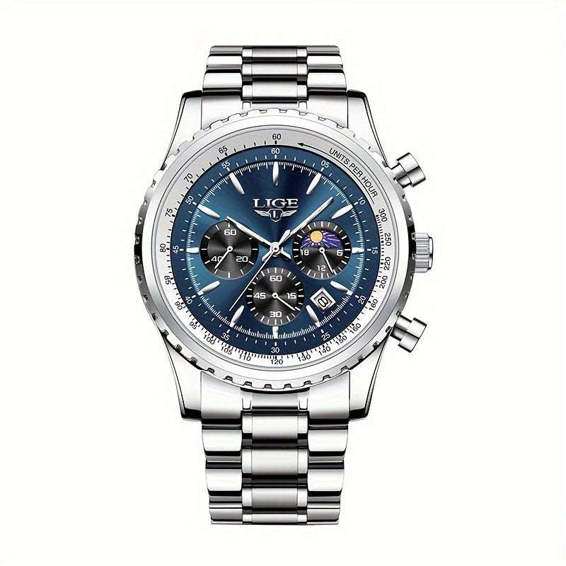 luxury quartz chronograph sports watch