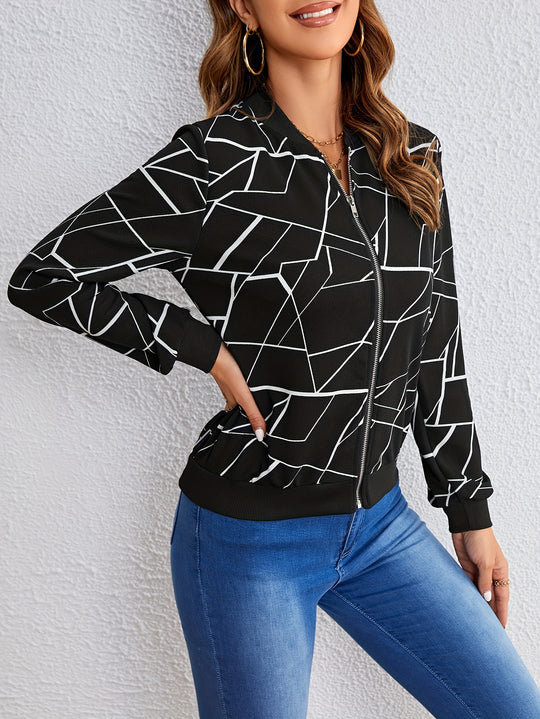 Geo Print Jacket for Women