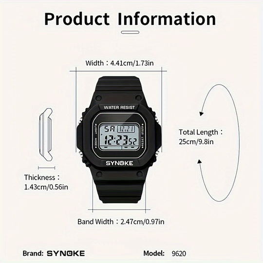 Square Retro Electronic Clock