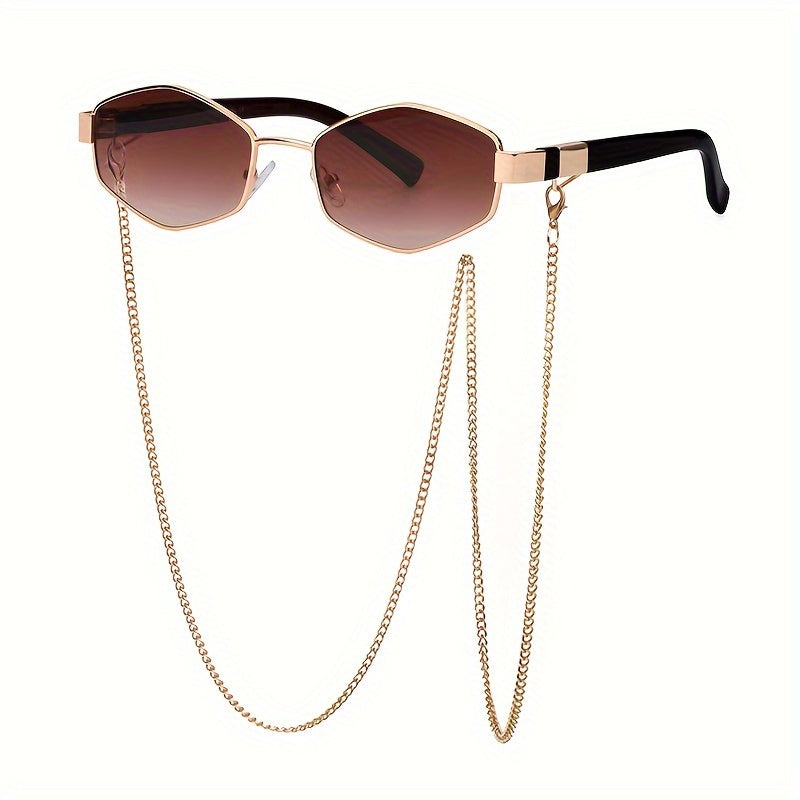 Fashionable retro sunglasses in polygon shape