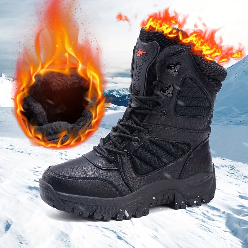 Fleece-lined hiking boots for men