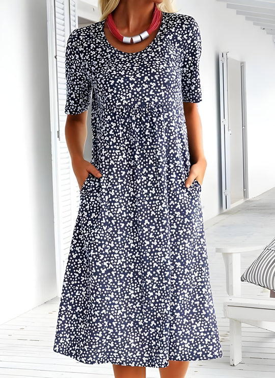 Short Sleeve Floral Dress for Women