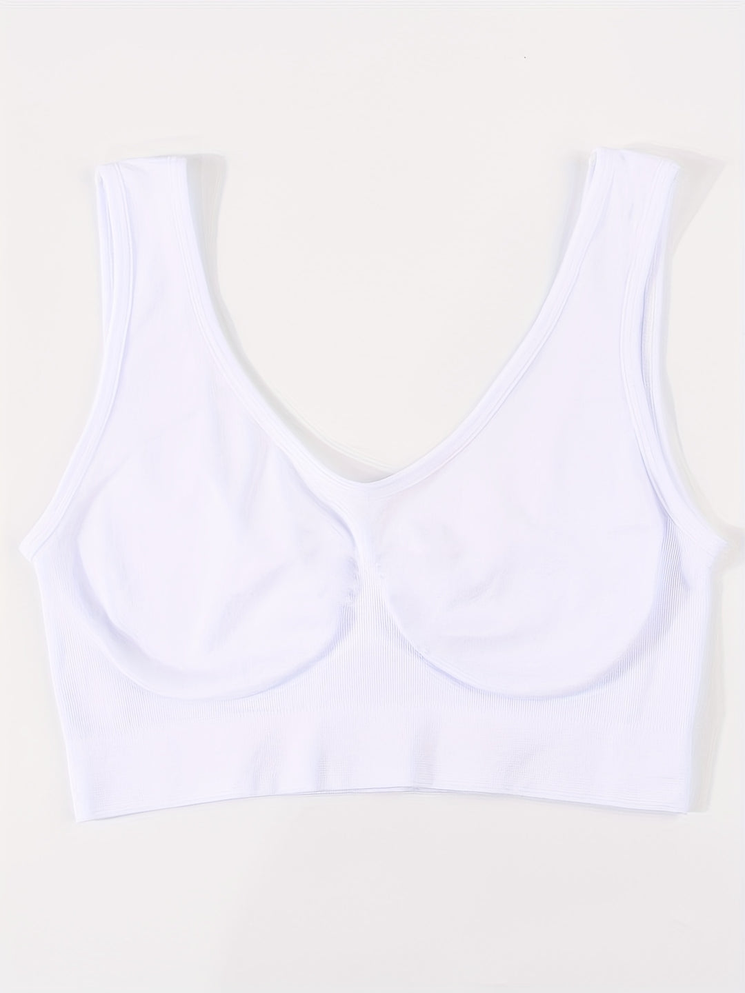 3-teiliges solides Tank-Top-Set mit breitem Träger