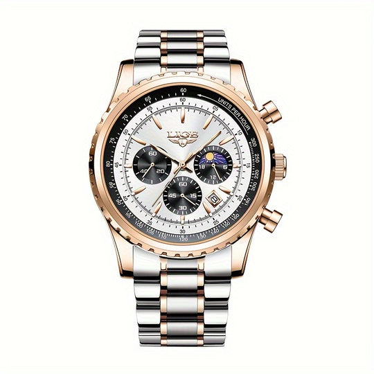 luxury quartz chronograph sports watch