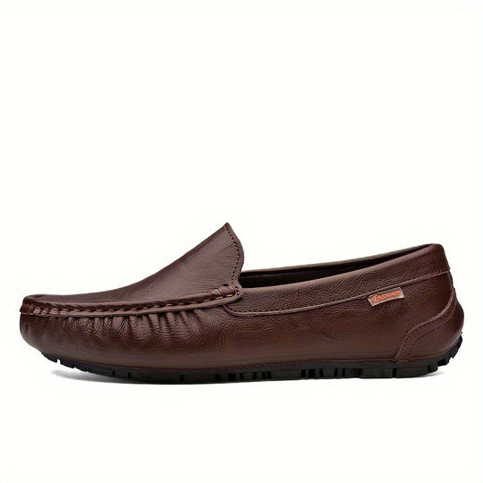 Herren Top Grain Leder Slip-On Schuhe