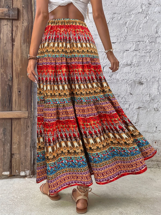 Boho-Maxirock mit hoher Taille