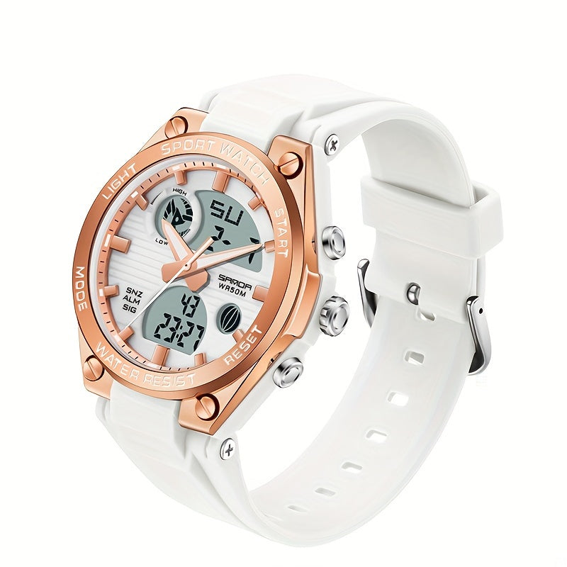 Luminous electronic sports watch for women