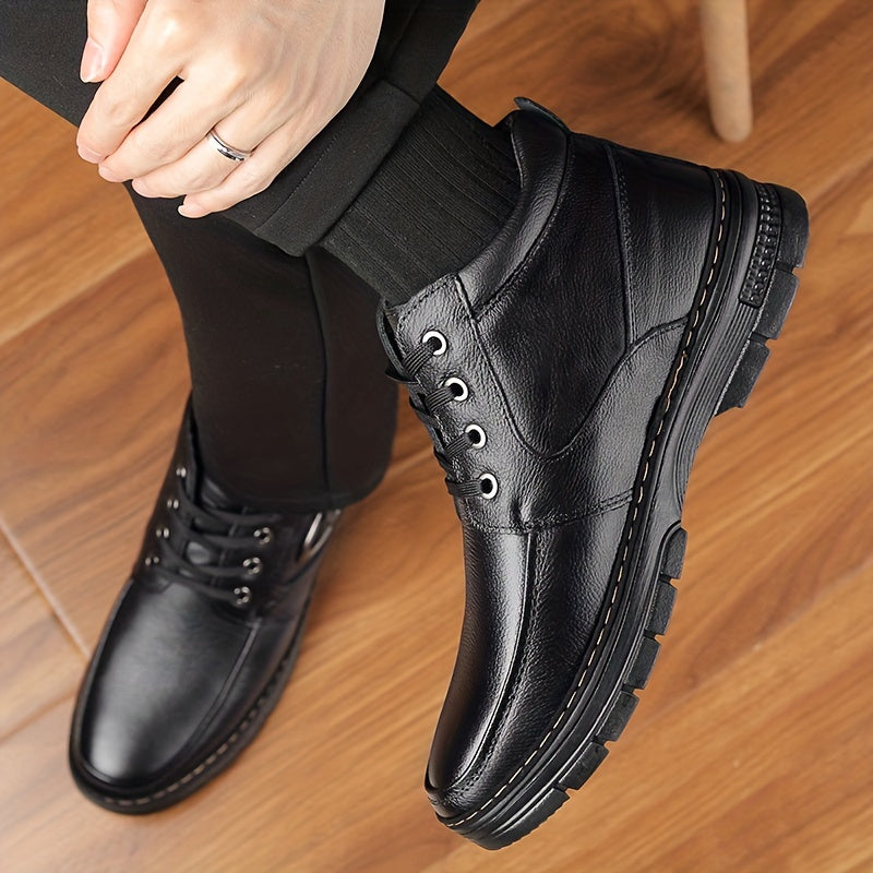 Casual leather ankle boots for men