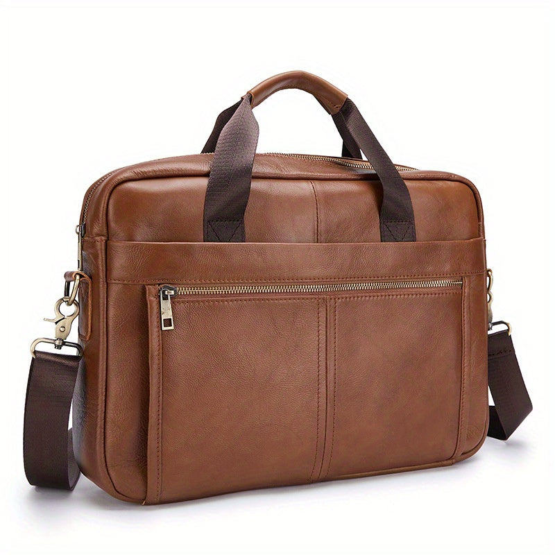 men's handbag made of genuine leather