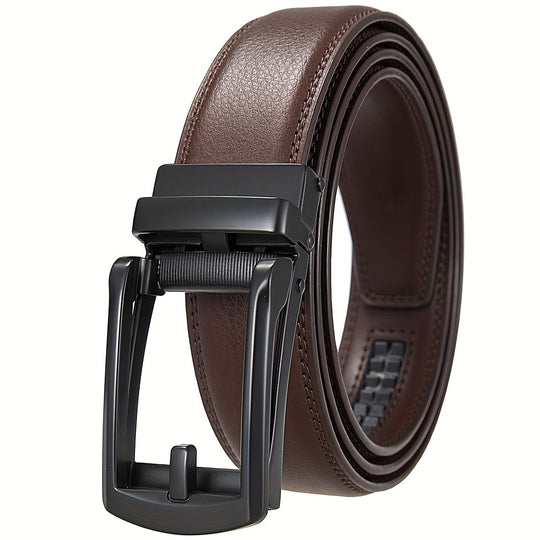 Genuine Leather Automatic Buckle Belt for Men