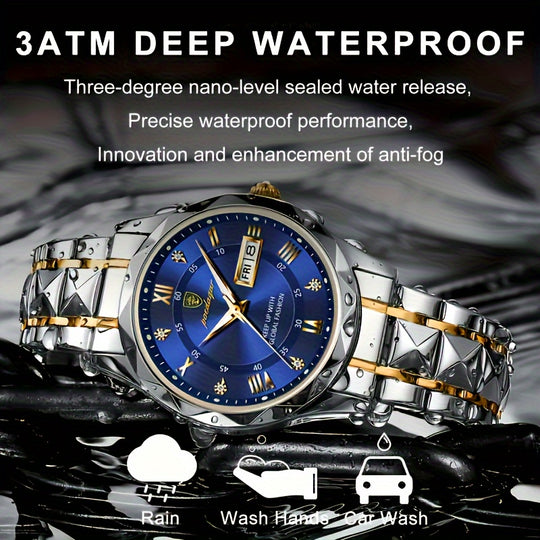 Waterproof quartz watch