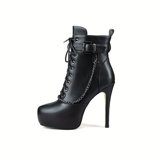 Chain and Buckle Boots for Women