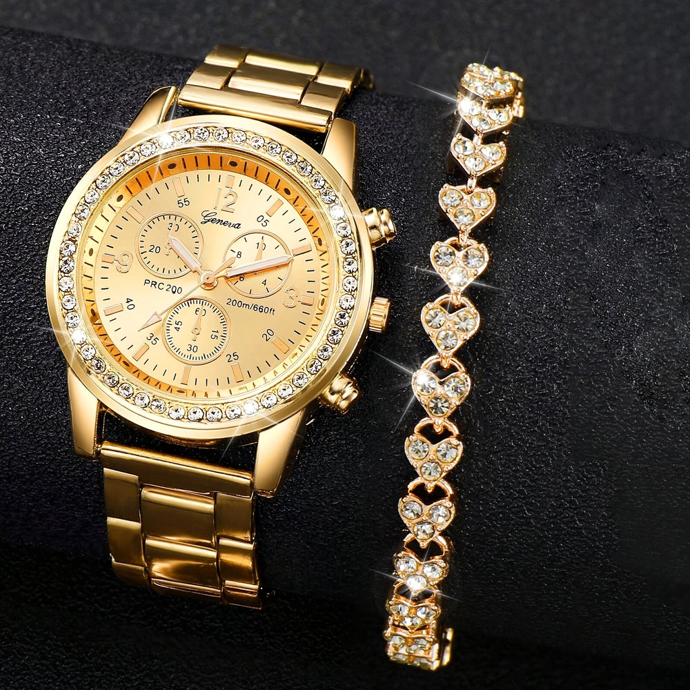 quartz watch &amp; jewelry set for women