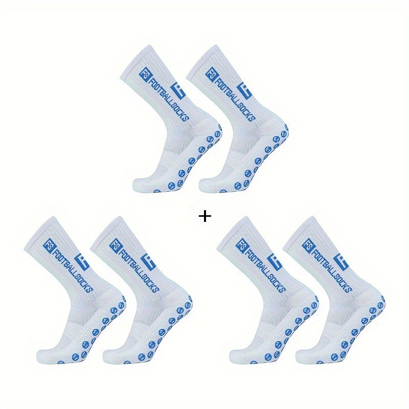 Breathable Football Grip Socks (3 Pairs)