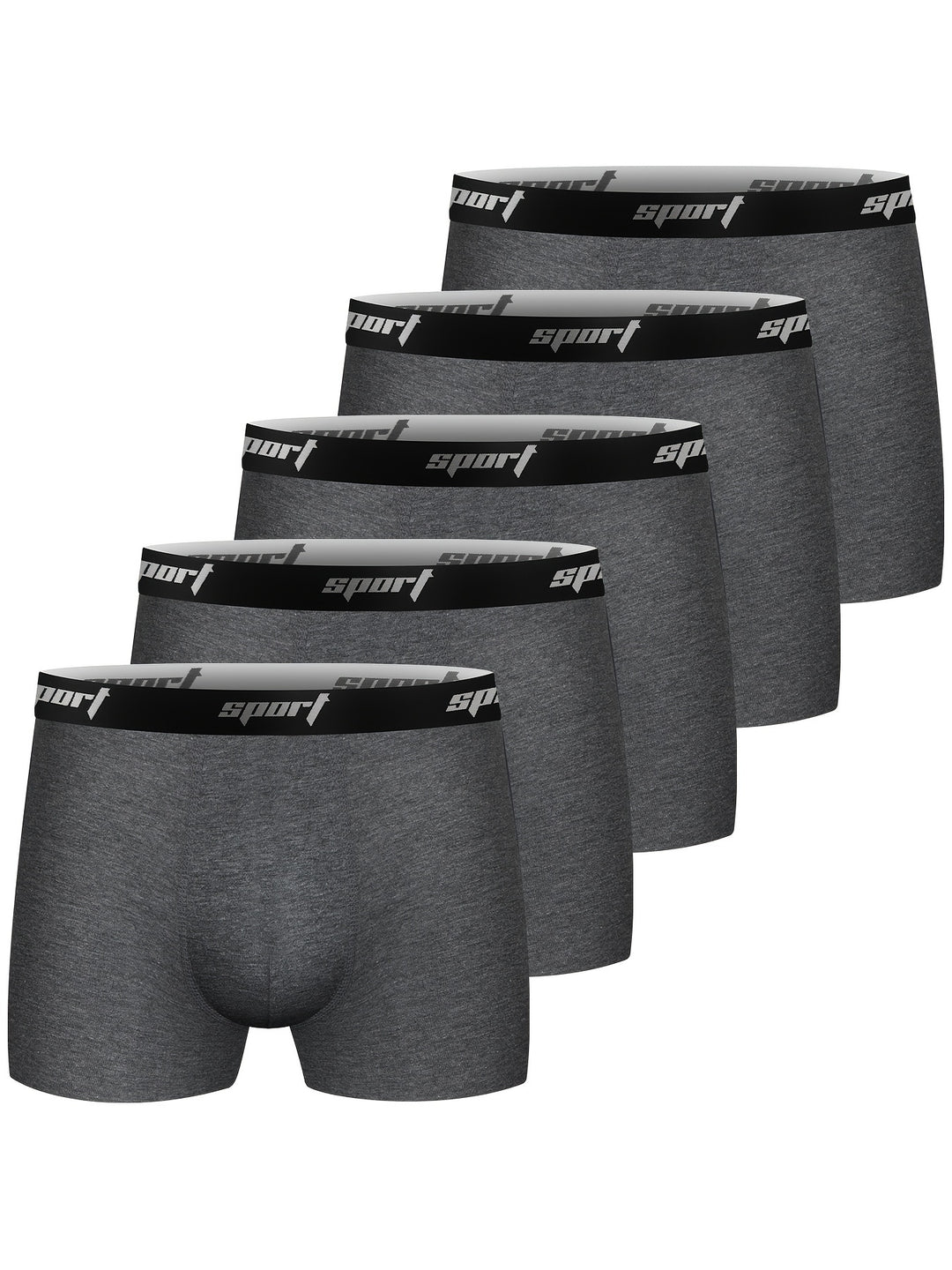 5-pack of soft, stretchy boxer shorts for men