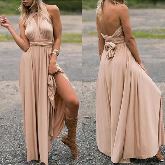 Elegant backless long dress