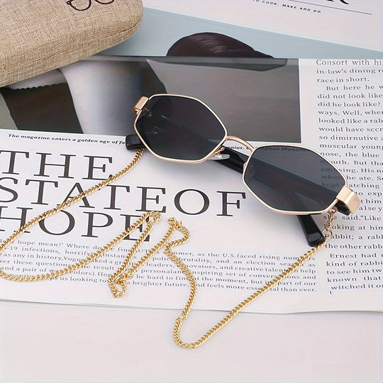 Fashionable retro sunglasses in polygon shape