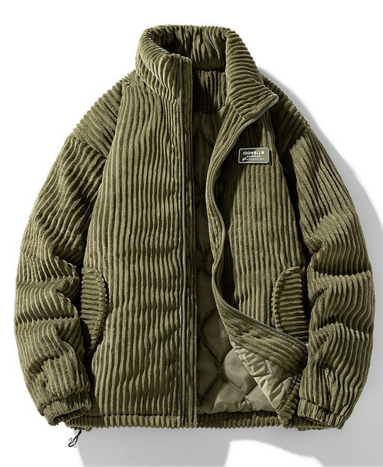 Quilted lined corduroy jacket for men