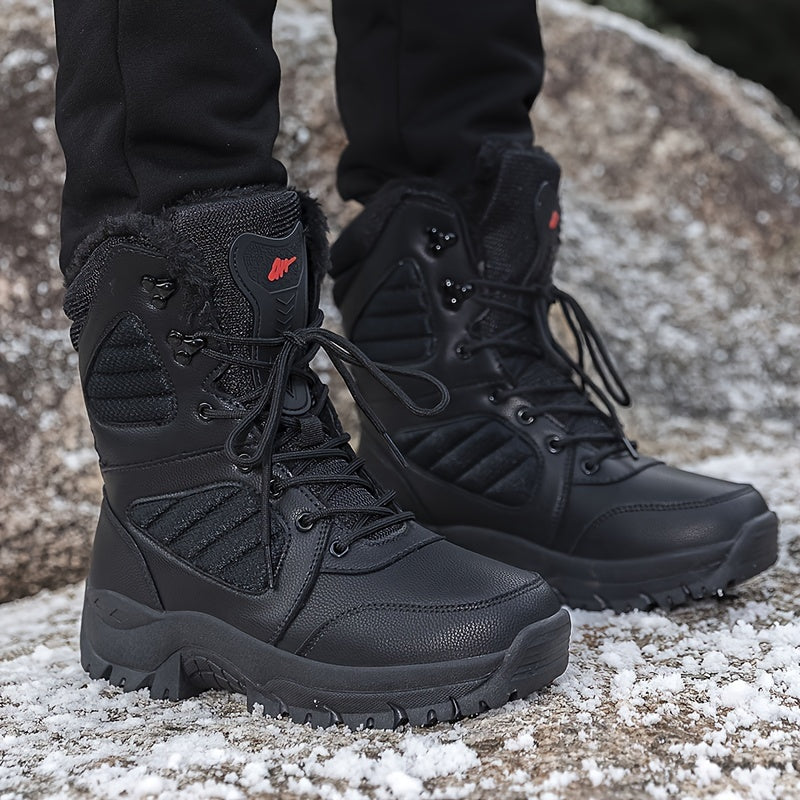 Fleece-lined hiking boots for men