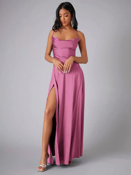 Elegant long backless dress for women