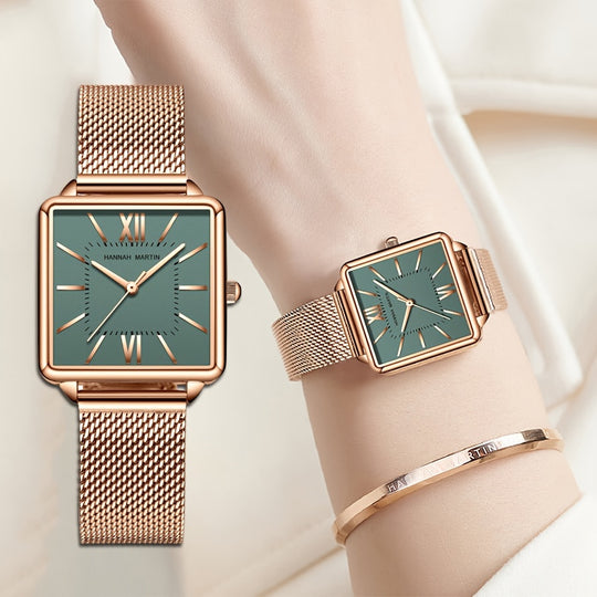 Luxury Square Pointer Quartz Ladies Watch