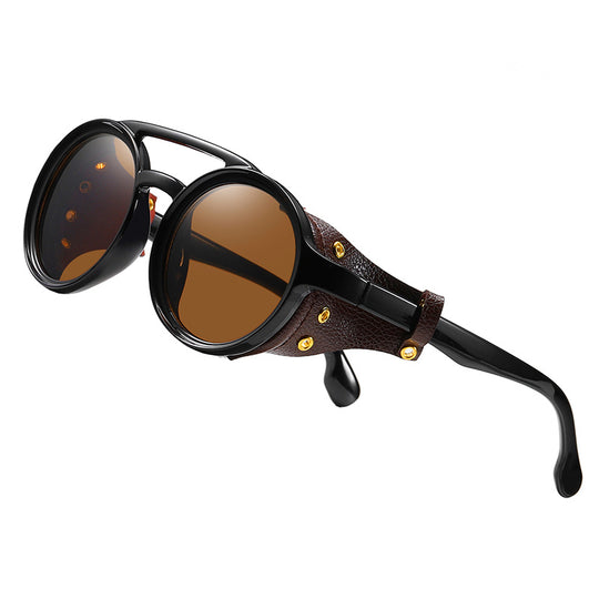 Retro Steampunk Runde Sonnenbrille