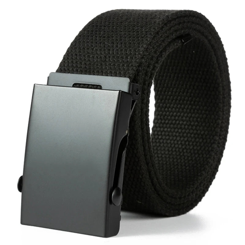 Men's Canvas Automatic Buckle Casual Belt