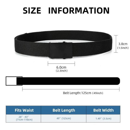 Men's Canvas Automatic Buckle Casual Belt