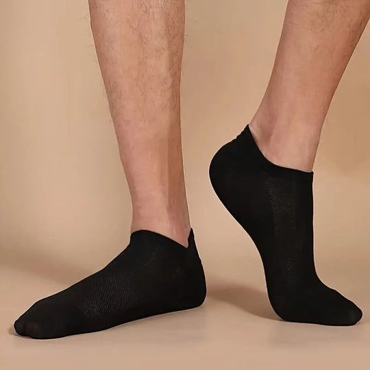 Unisex Casual Solid Color Boat Socks (10/20 Pairs)