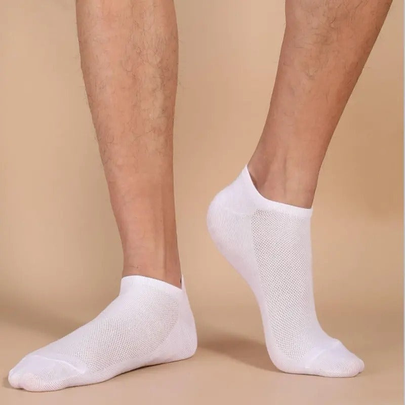 Unisex Casual Solid Color Boat Socks (10/20 Pairs)