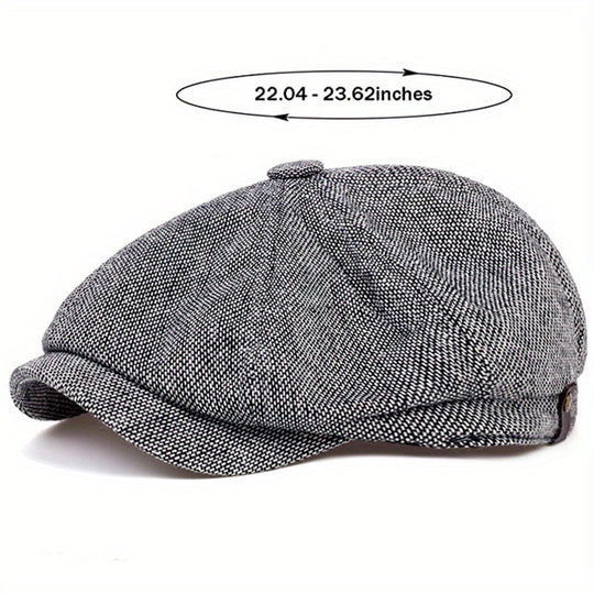 Unisex solid color Gatsby newsboy hat