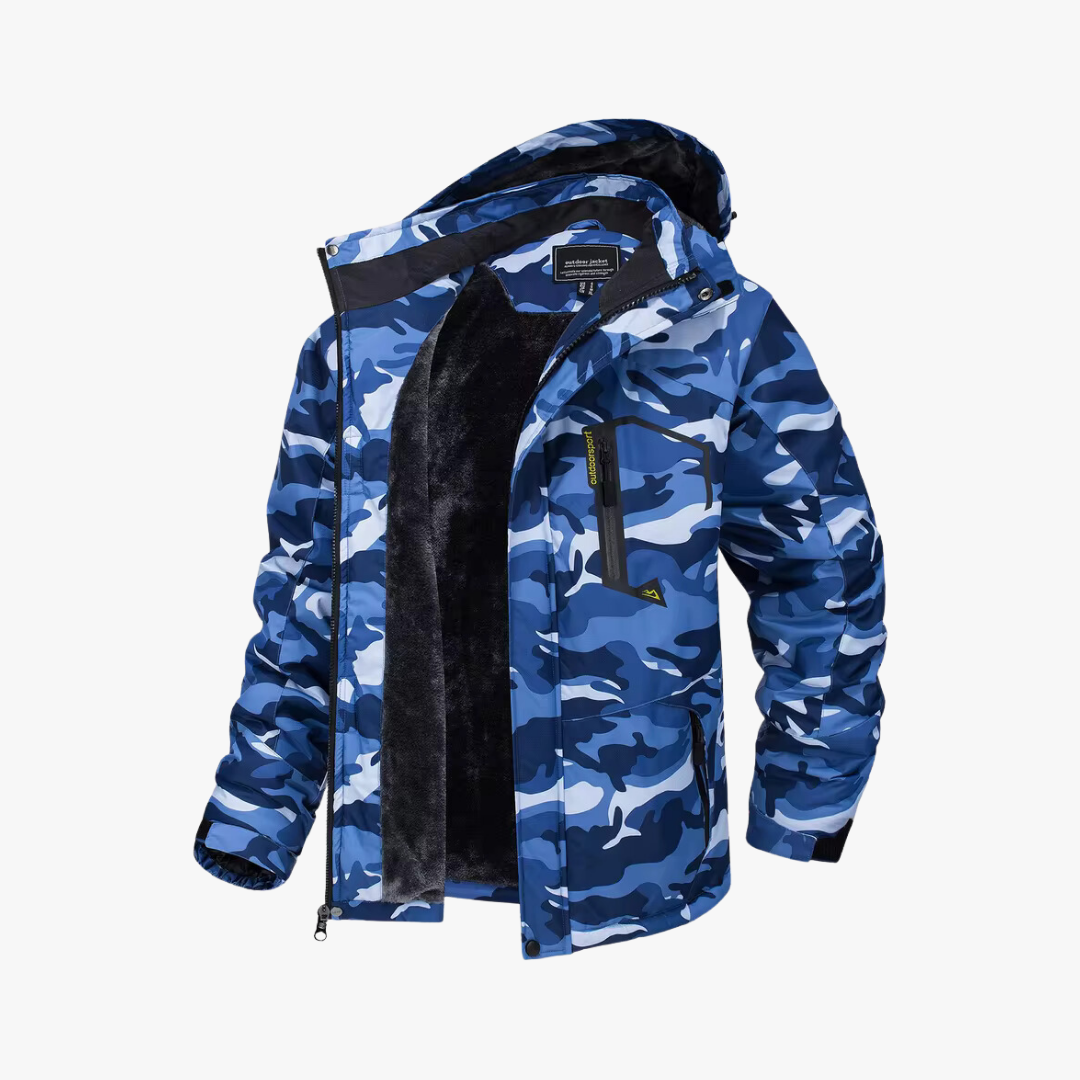 Warm waterproof winter jacket for men