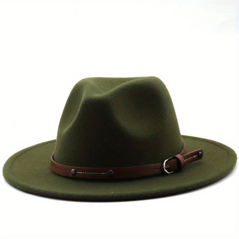 Vintage feste Farbe Fedora Jazz Hut