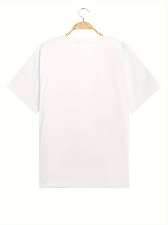 T-shirt with round neck and heart