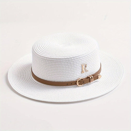 Women's Belt Rhinestone Summer Sun Hat