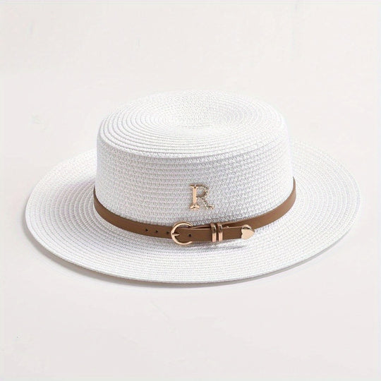 Women's Belt Rhinestone Summer Sun Hat