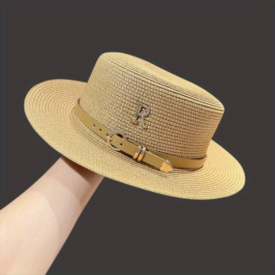 Women's Belt Rhinestone Summer Sun Hat