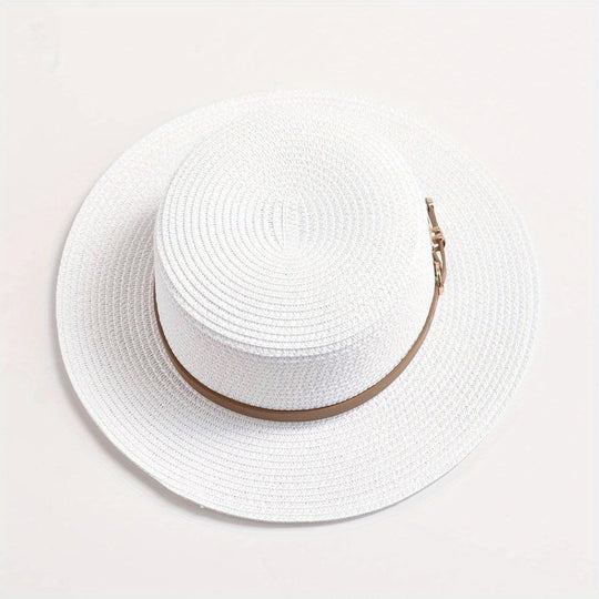 Women's Belt Rhinestone Summer Sun Hat