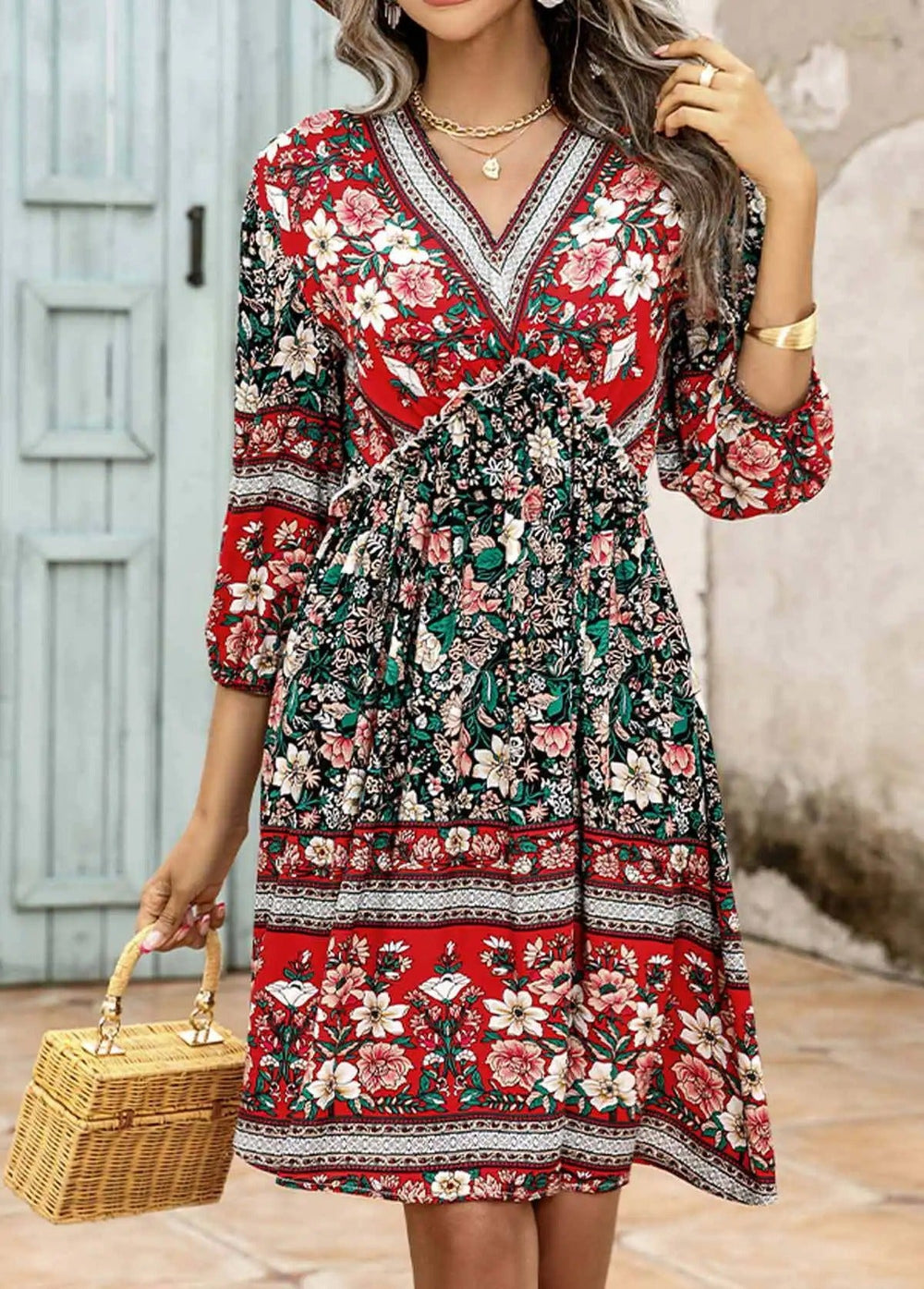 Colorful retro boho dresses