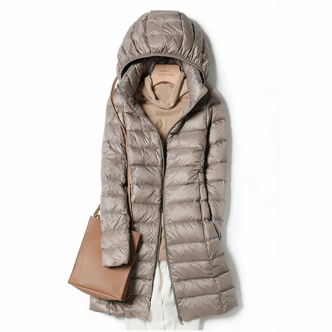 Ultralight hooded jacket for women