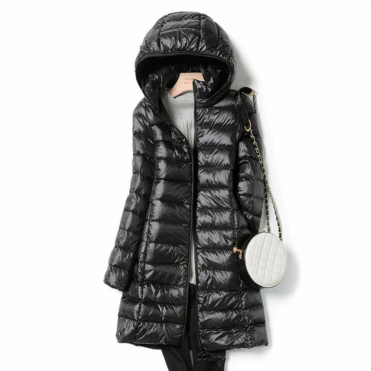 Ultralight hooded jacket for women