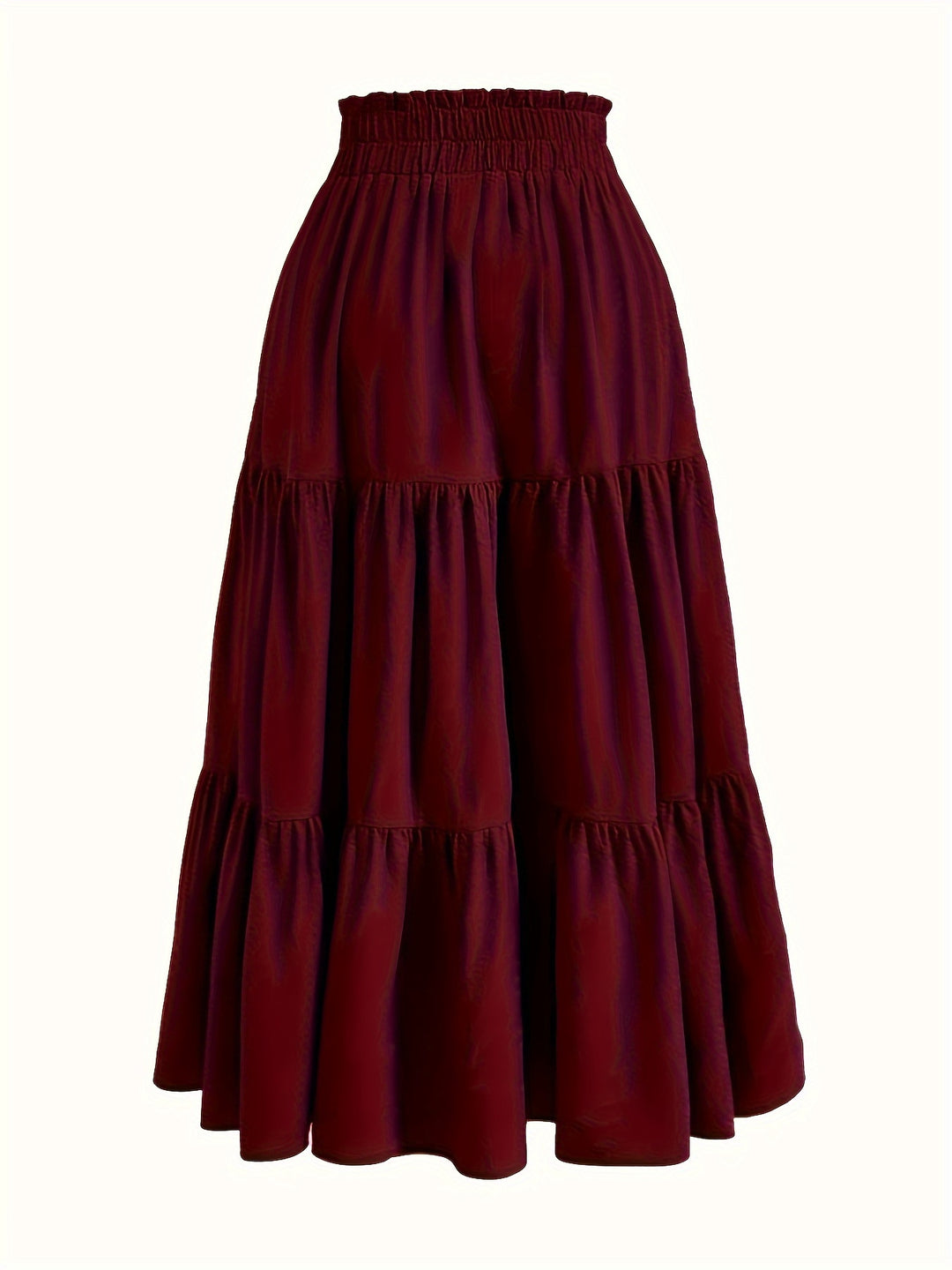 women plus size ruffle summer skirt