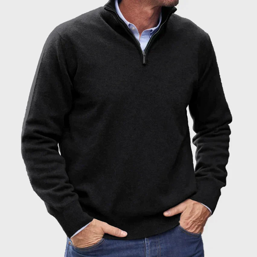 Plain casual sweater for men