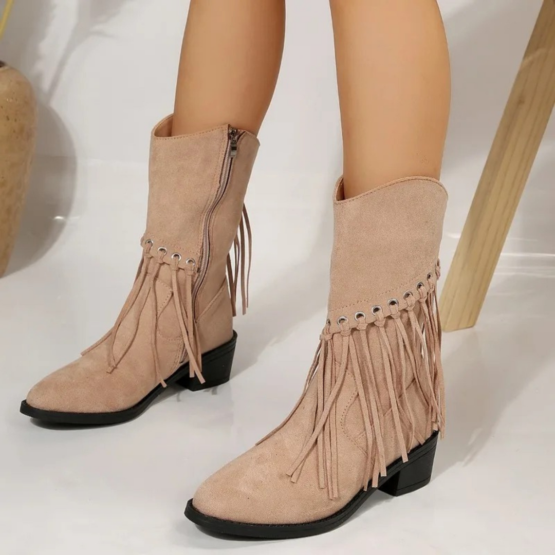 Retro Fringe Cowboy Boots for Women