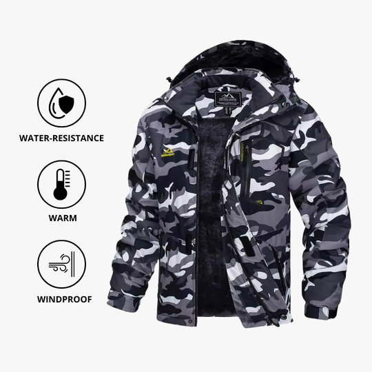 Warm waterproof winter jacket for men