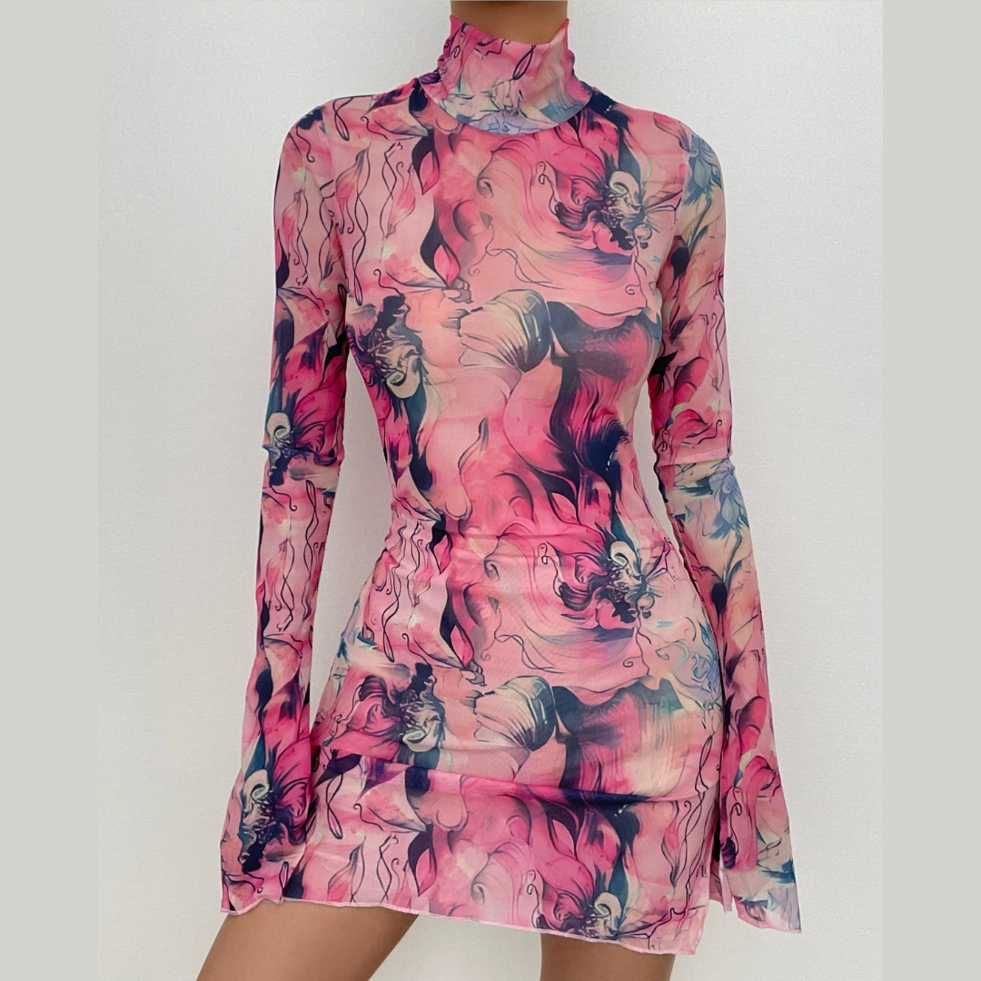 Printed Bodycon Mini Dress for Women