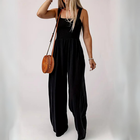 High Waist Jumpsuit with Pockets for Women