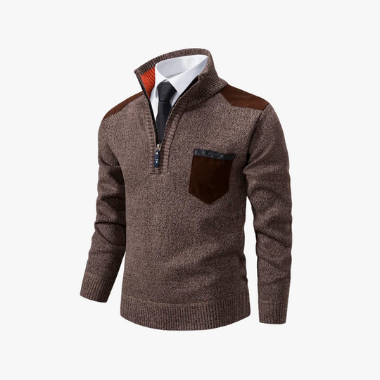 Lightweight Long Gradient Color Block Sweater for Men