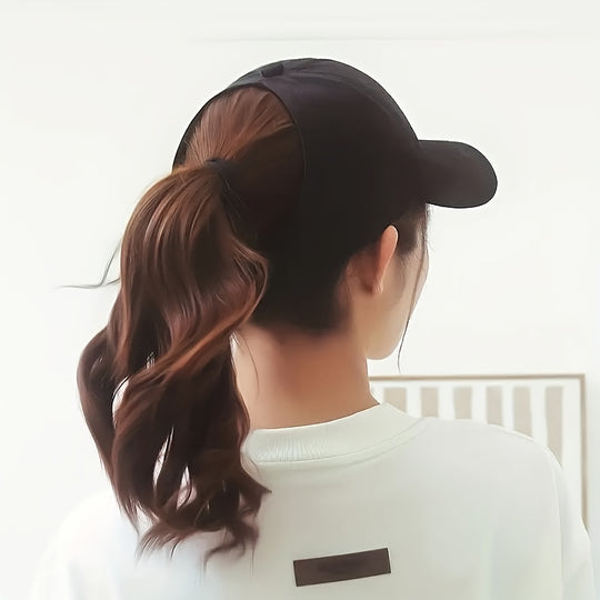 Embroidered Ponytail Hat for Women