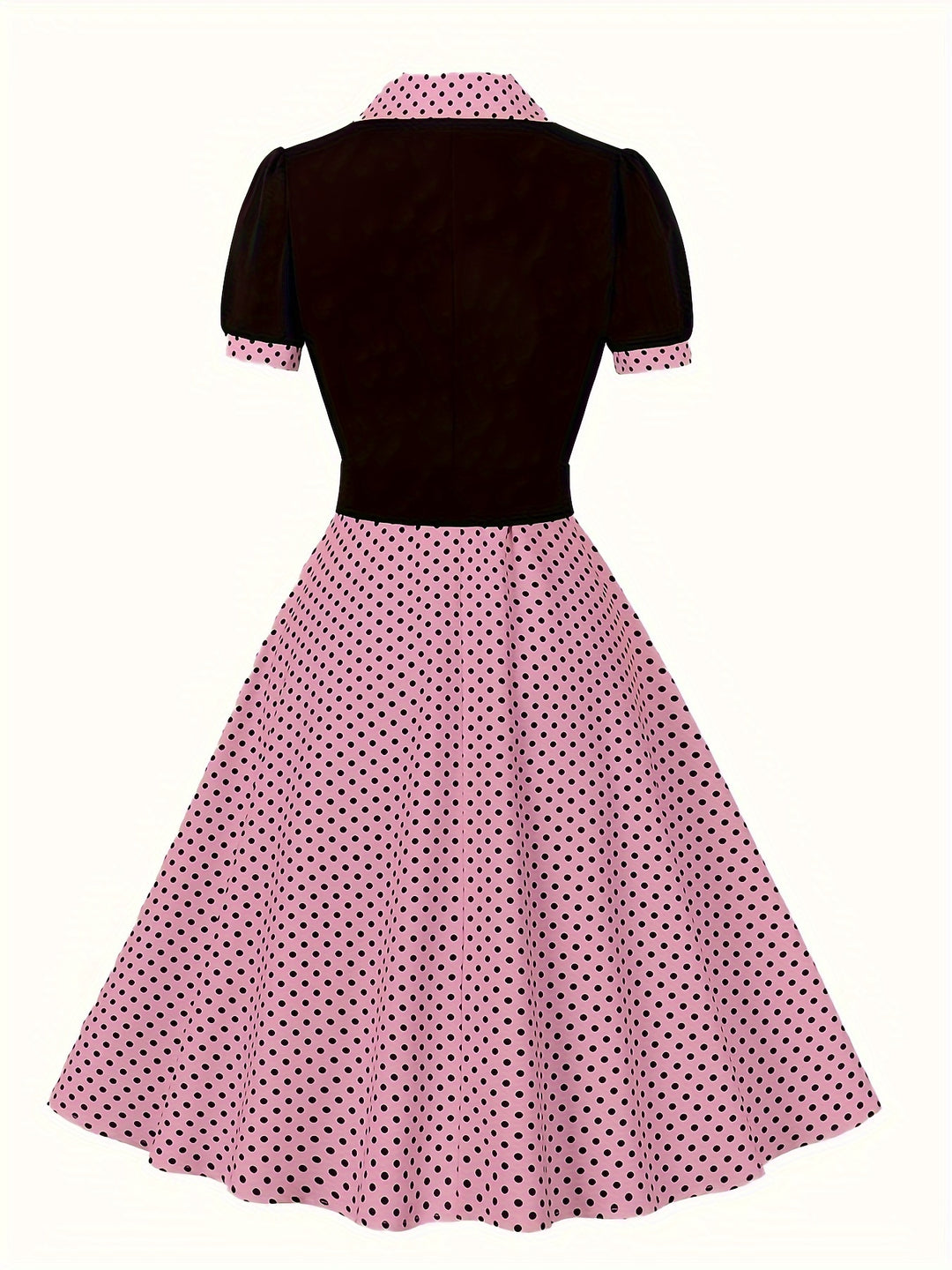 Elegant polo dress with polka dot pattern